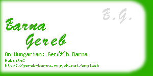 barna gereb business card